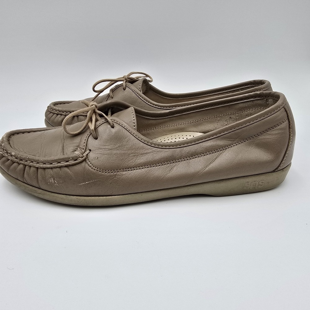 SAS Genuine Leather Siesta Walking Shoes Women's Comfort Loafers Measures As A 9 - Picture 3 of 9